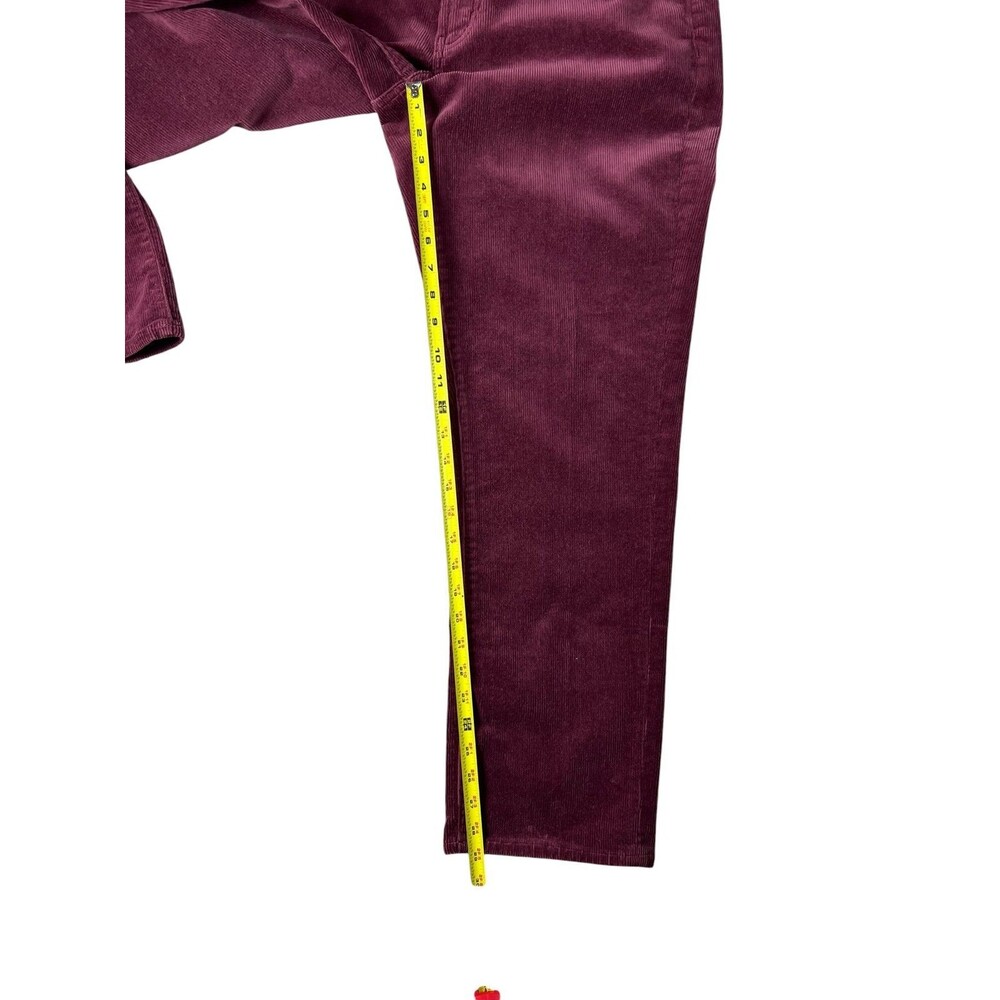 Quince Women's Burgundy Organic Stretch Corduroy Straight Leg Pants Jeans  14 - Picture 7 of 12